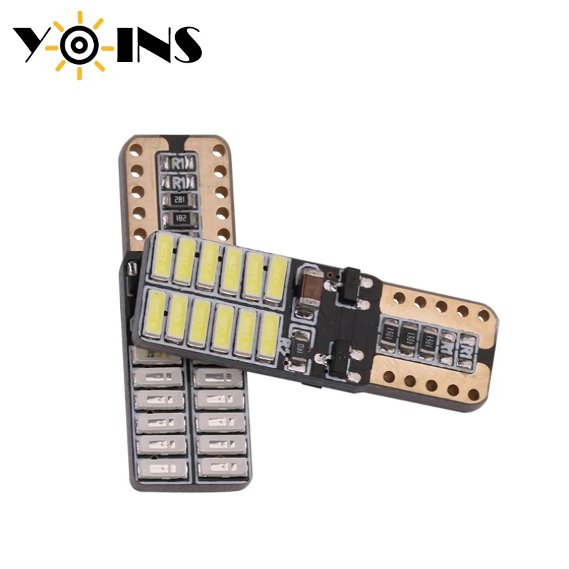 2 шт. Автомобильные светодиодные лампы 12 В T10 194 W5W 4014 24 SMD |