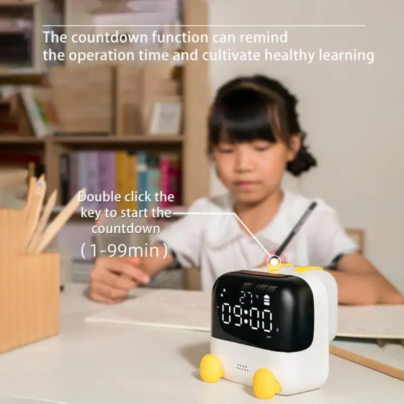 

Милый светодиодный Будильник для детей, цифровой будильник с большим экраном для сна, с функцией управления звуком, с ярким экраном