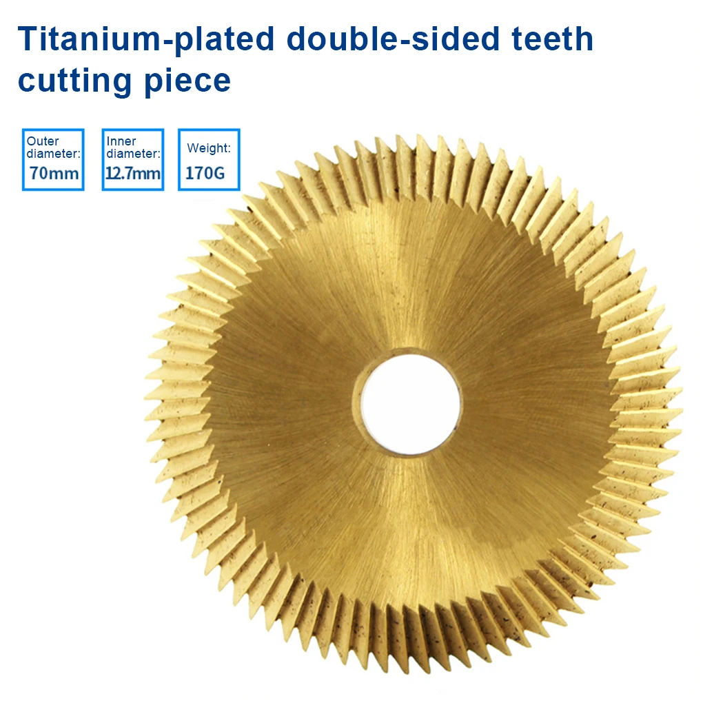 

Saw Blade Double Side Coated 70 12 7 100T Metal Sawblade High Speed Steel Sturdy Cutting Disk Woods Board Duplicate