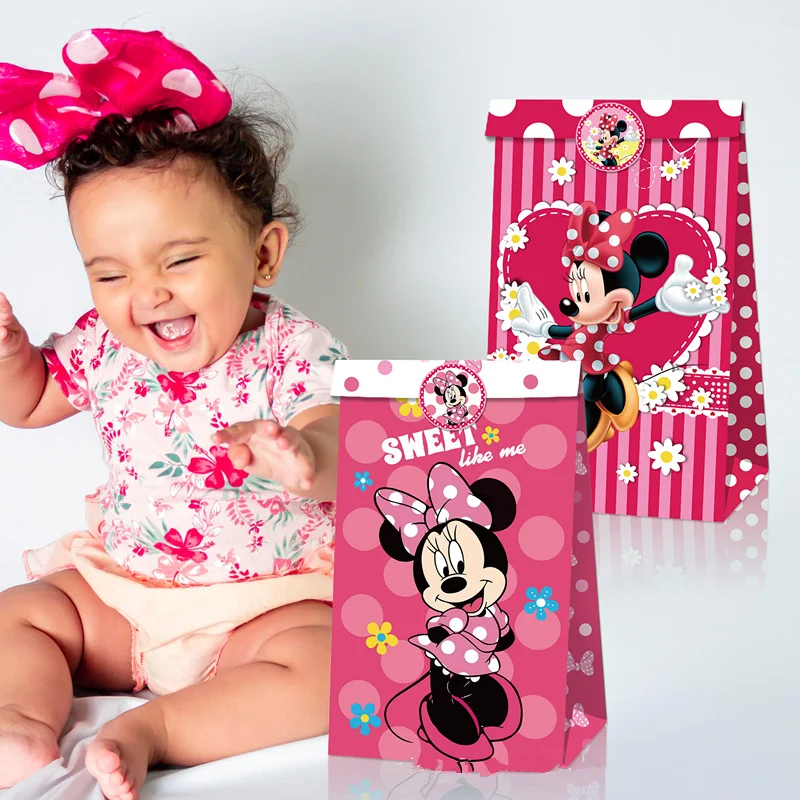 12 шт. одноразовые подарочные пакеты Минни Маус