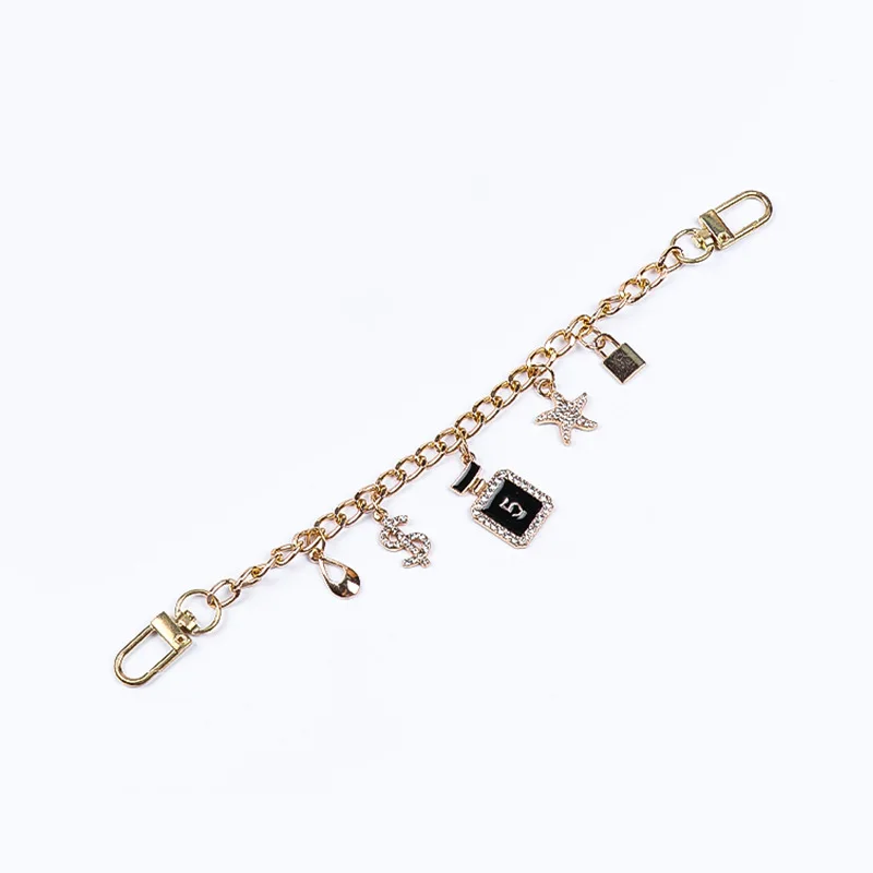 Fashion Shoe Charms Diamond Metal Shoe Buckle Chain Croc Shoe Charms Shoe Chain Accessories Detachable Decorations Women Gifts