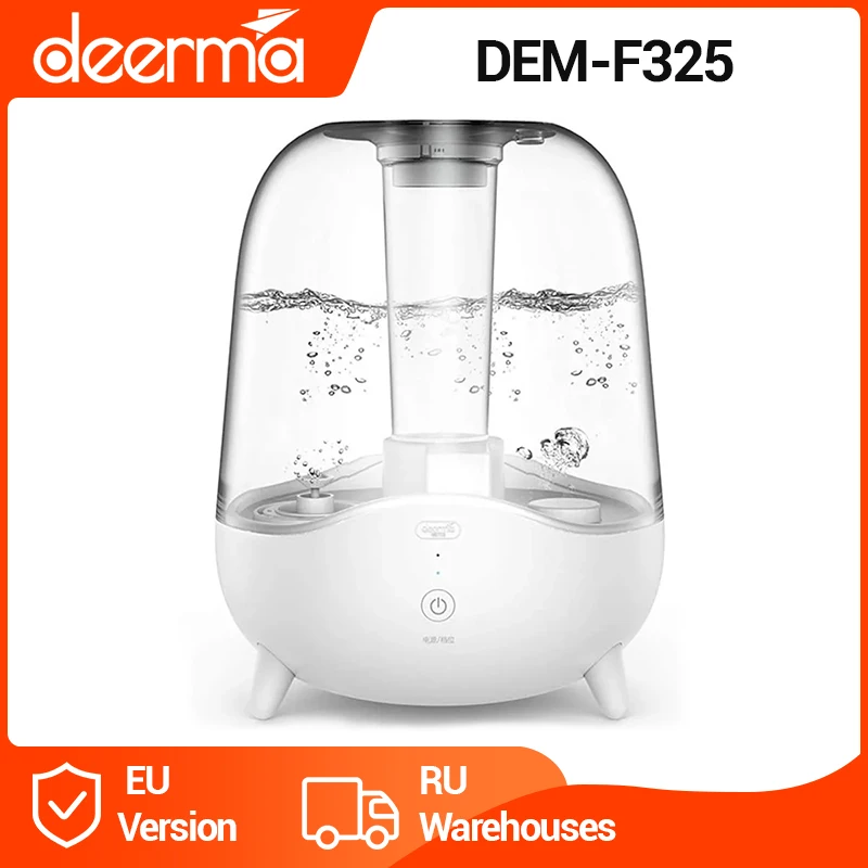 

Deerma глобальная версия DEM-F325 5L белый увлажнитель воздуха, ультразвуковой увлажнитель воздуха, генератор тумана эфирного масла, очищающие увл...
