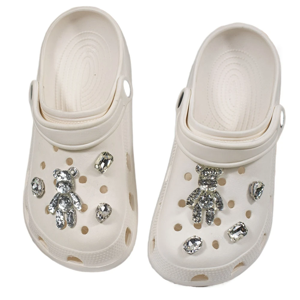 Подвеска для обуви Crocs DIY мультяшный кристалл медведь украшения со стразами