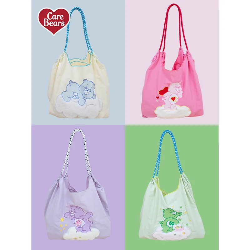 

Kawaii Carebears Аниме Сумка-тоут на одно плечо сумка женская большая емкость допамин Универсальный учебник для студентов
