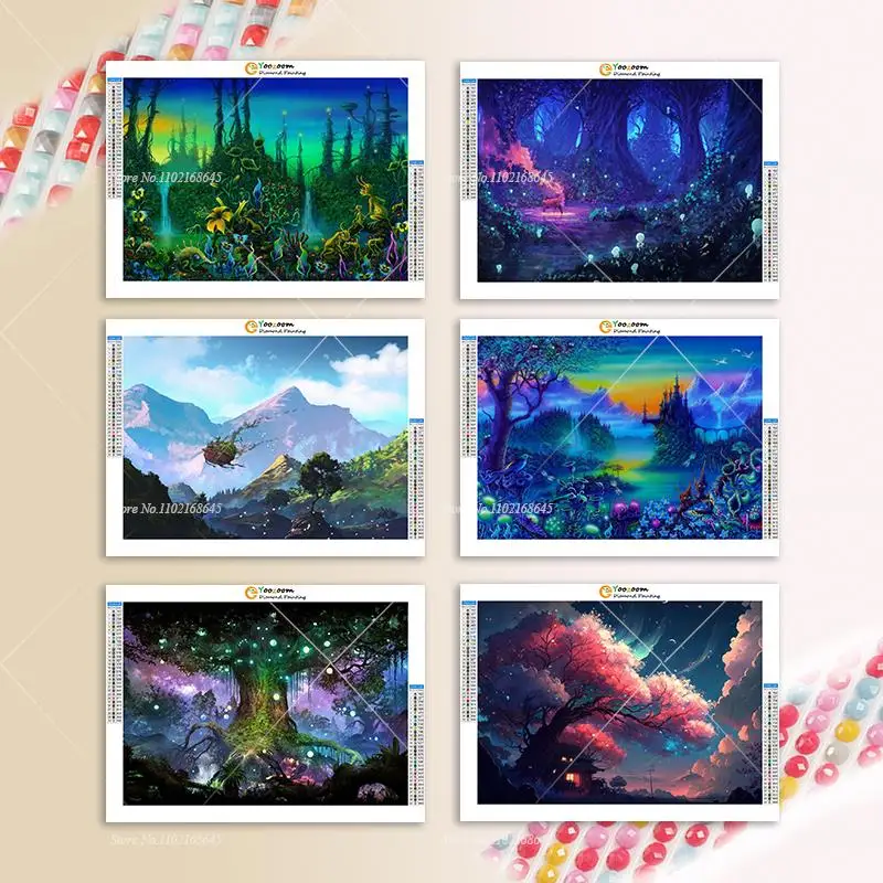 

Узнайте алмазную живопись, новинка 2024, искусственная мозаика, вышивка флэш-пейзажа в алмазном искусстве, квадратные и круглые рисунки