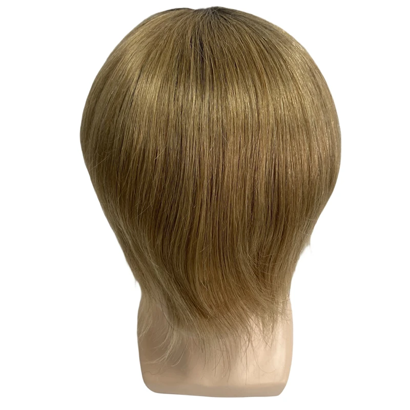 T1b#27 Full Lace Unit 8x10 Straight Male Hair Toupee For Men