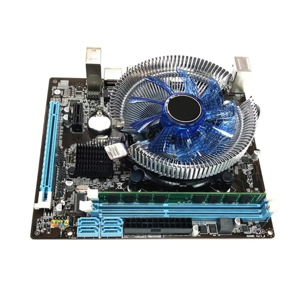 

New HM55 Computer Motherboard I3 I5 Lga 1156 4G Memory Fan Desktop Mute CPU Cooling Fan Mainboard Game Assembly Accessories Kit