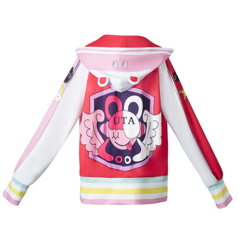 Костюм для косплея Uta из цельной пленки парик Красной Уты реквизит наушников