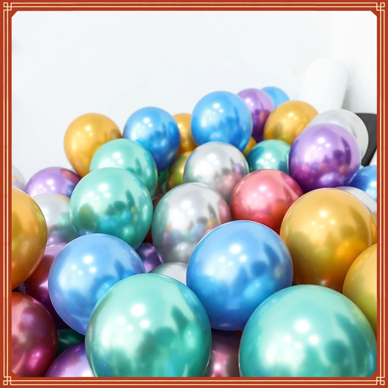 

New in 5/10/12inch Glossy Metal Pearl Latex Balloons Thick Chrome Metallic Colors helium Air Balls Globos Birthday Party Decor e