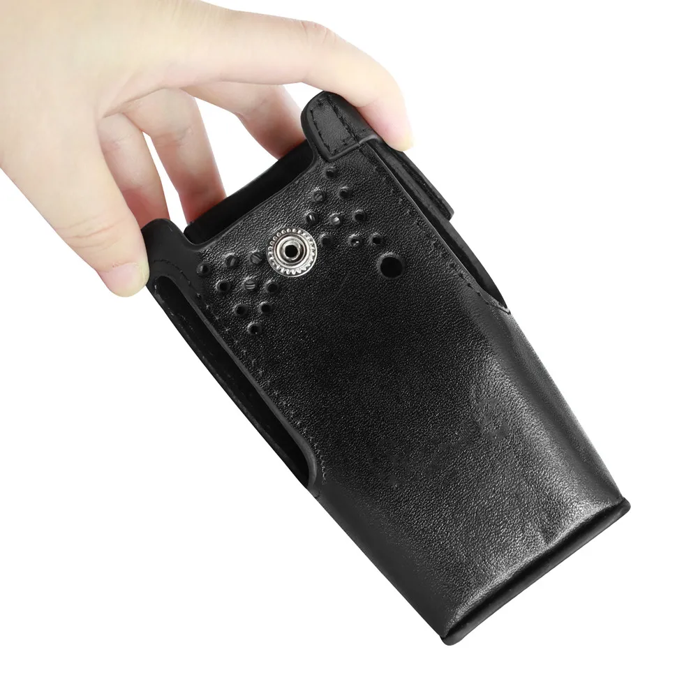 Walkie Talkie Hard Leather Carry Case for Motorola HT750 HT1250 GP328 GP329 GP338 GP339 GP340 GP360 GP380 Portable Radio