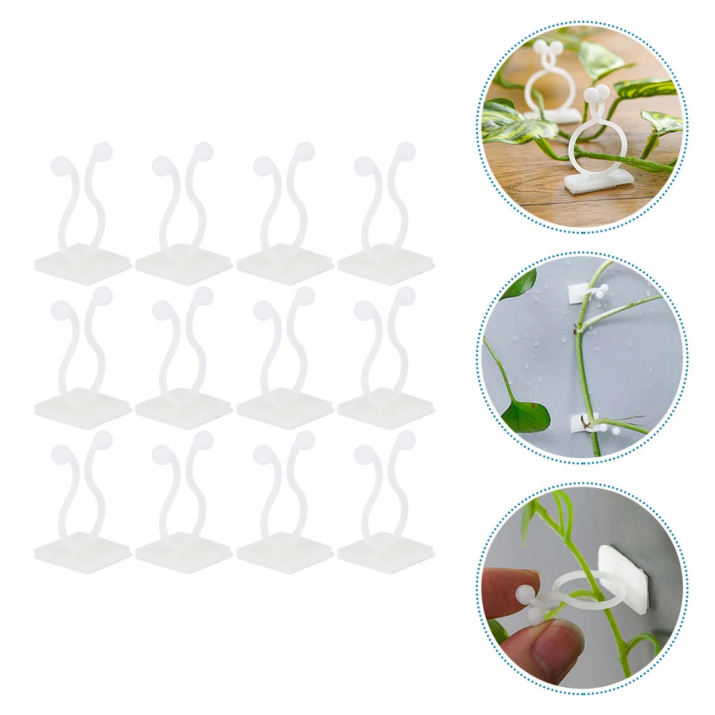 

100 Pcs Plants Wall Mount Clip Holder Stick Climbing Clips Hanging Vines White Support
