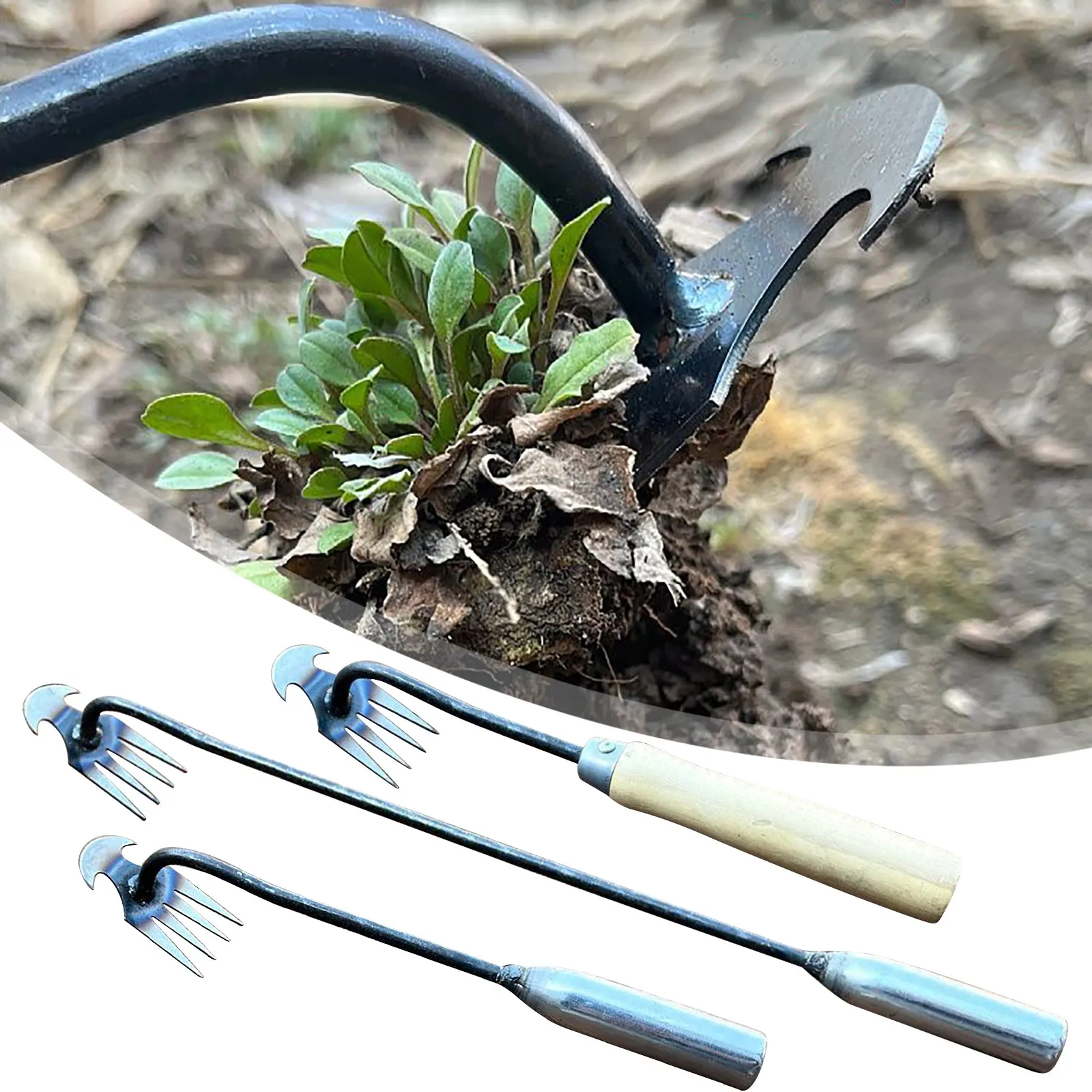 

Hoe Weeding Artifact Rooting Weeding Tools Gardening Weeding Rake Steel Farm Tools Small Hoe Loose Soil Digging Wild Vegetables