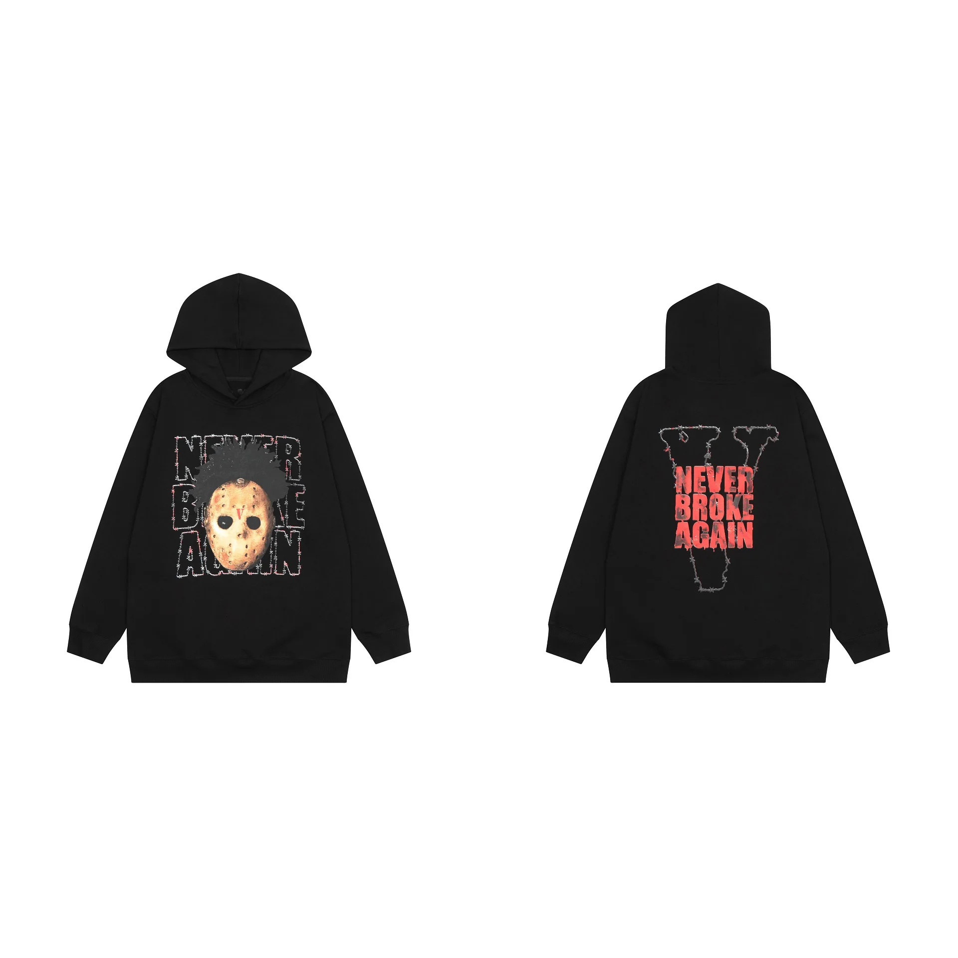 

VLONE Hoodies Female Couple Loose Street Sweatshirts Hip Hop Trend Men's Cotton Casual Letter Printing Hoodies Vlone Big V 1649