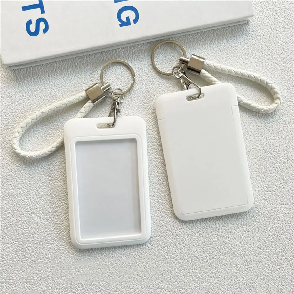 Cute Slider Credit Card Holders Bank ID Holders Badge Child Bus Card Cover Case With Keyring Women Men Business Card Holder Bags