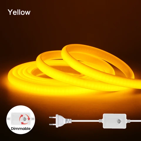 HAGAHA LED лента RGB 220В 288LED/M с диммером для домашнего декора