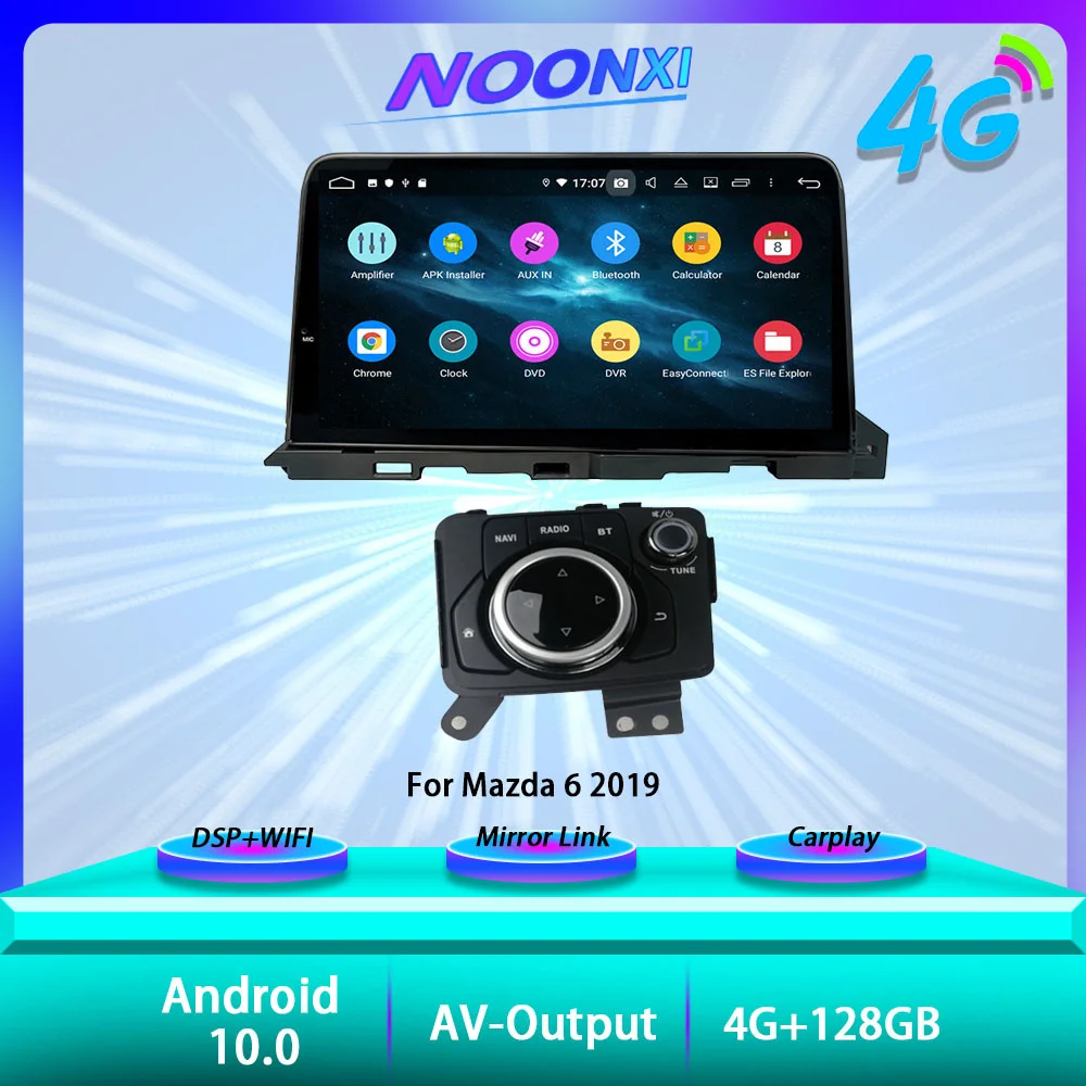 

4+128GB For Mazda 6 2019 Android 10 Multimedia Car Carplay Radio Stereo Receiver GPS Navigation Player Screen Head Unit 2 DIN