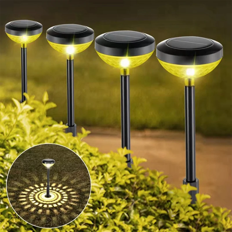 

Solar Pathway Lights 4 Pack,LED Solar Lights Outdoor,IP67 Waterproof Solar Path Lights,Solar Powered Garden Lights