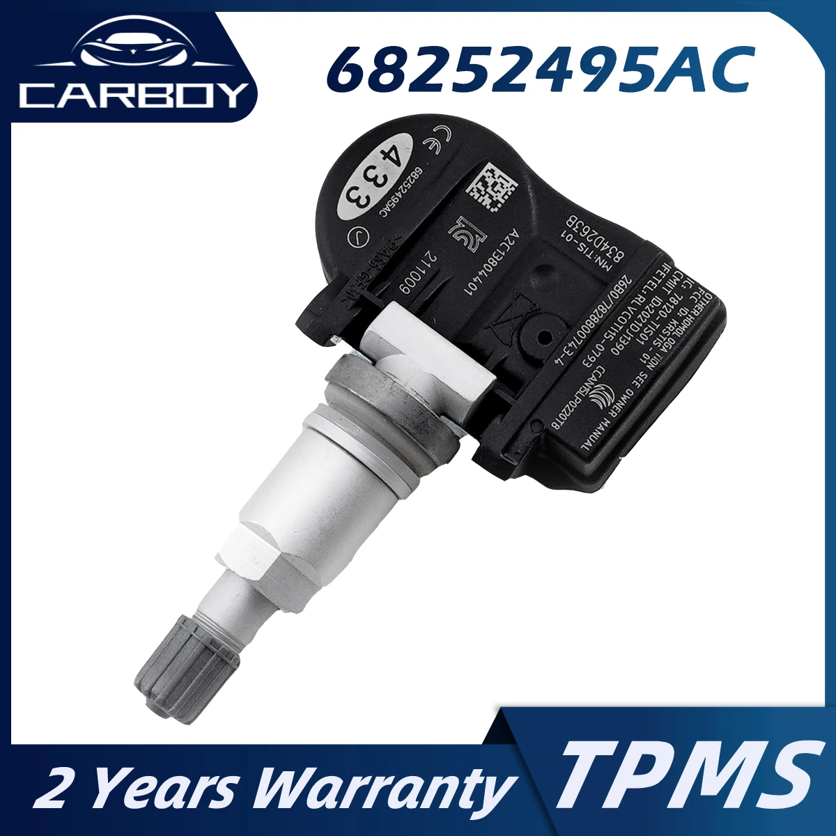 Датчик TPMS 68252495AC для Jeep Grand Cherokee IV 2016 2017-2020, система контроля давления в шинах 433 МГц 68252495AA 68252495AB