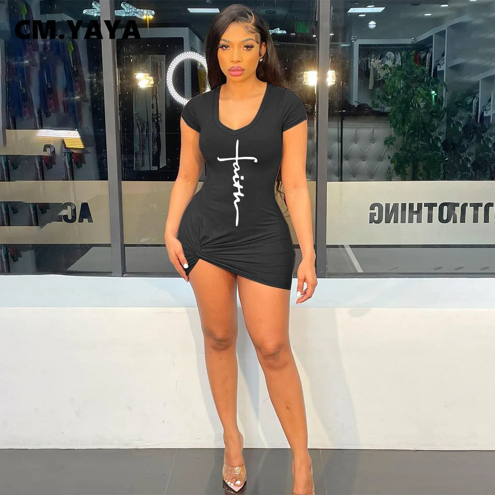 Женское Бархатное облегающее платье миди CM.YAYA с V-образным вырезом и коротким