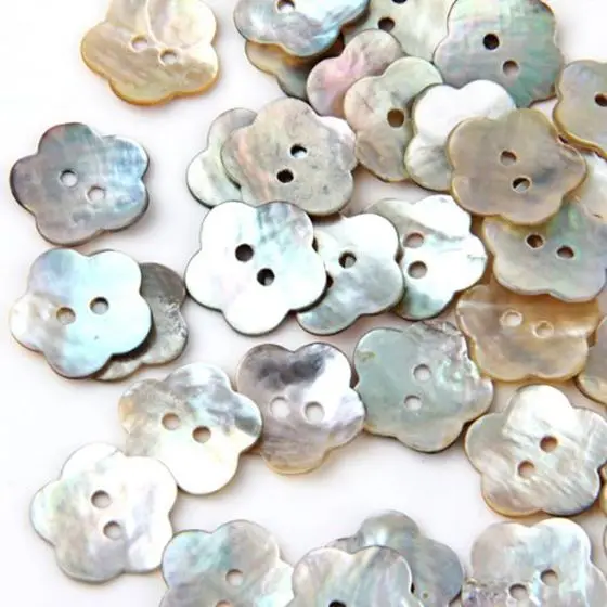 100x15 мм Жемчужные пуговицы Перламутровая ракушка Цветочная пуговица