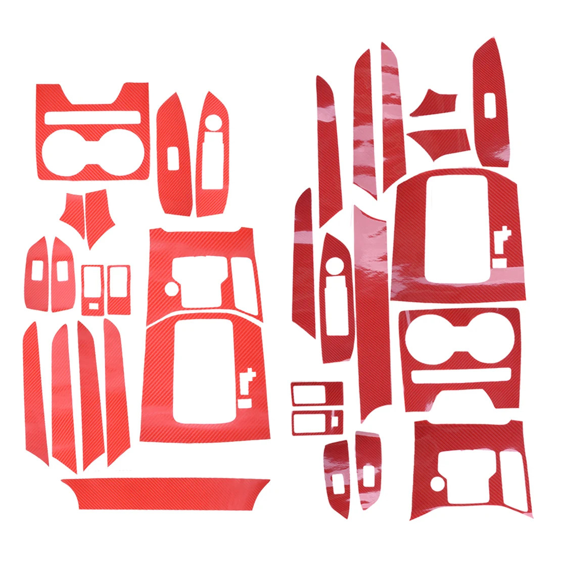 

Виниловая Наклейка 3D/5D в красном стиле из углеродного волокна для приборной панели автомобиля, консоли, рычага переключения передач, Набор ...