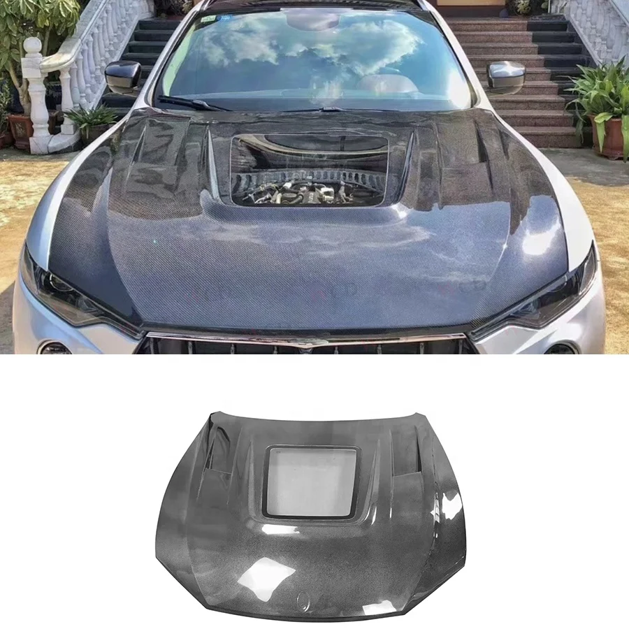 Капот двигателя из углеродного волокна в стиле TC для Maserati Levante прозрачная