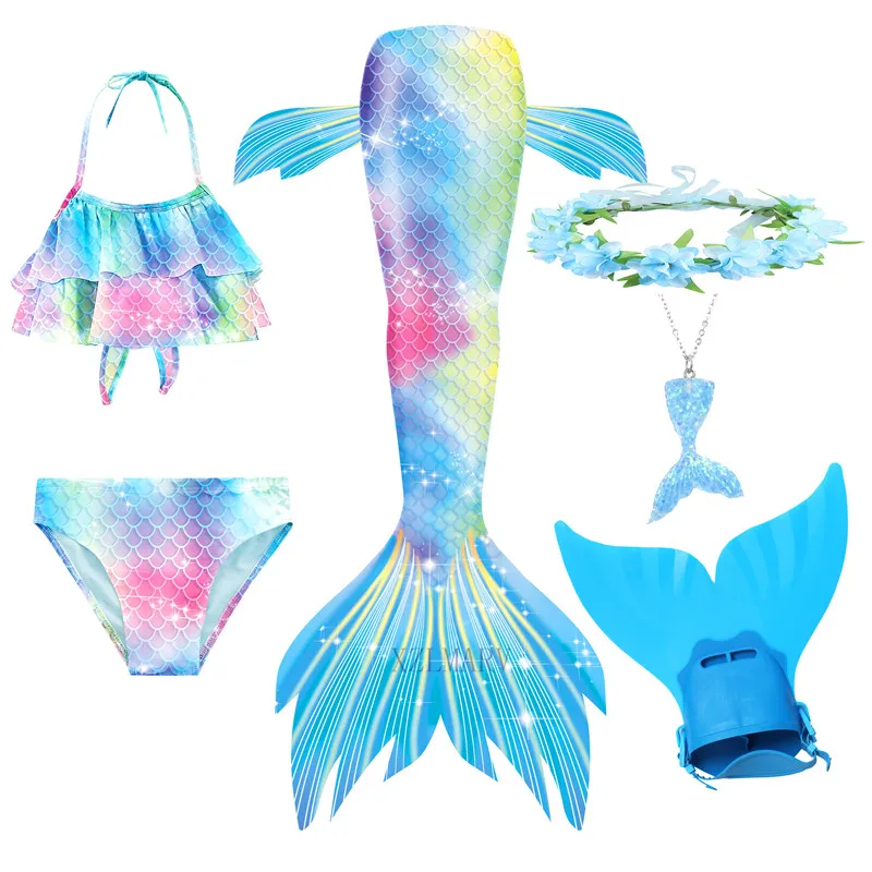 Женский купальный костюм с хвостом Русалочки пляжная одежда моноластами бикини
