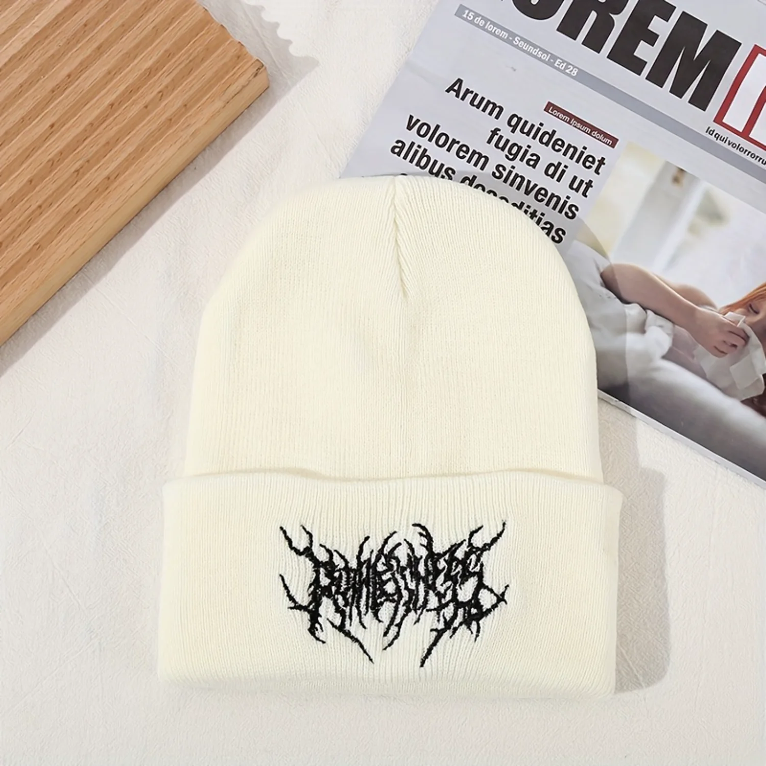 2pcs Street Hip Hop Dance Men's And Women's Embroidered Knitted Hat Warm Hoodie Cold - Couple St