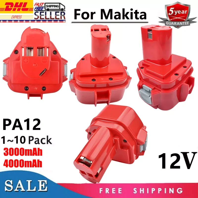 

2023New PA12 1220 1222 1234 3.0Ah/4.0Ah Replacement Batteries For Makita 12V battery Cordless Drill of screwdriver Power Tools B
