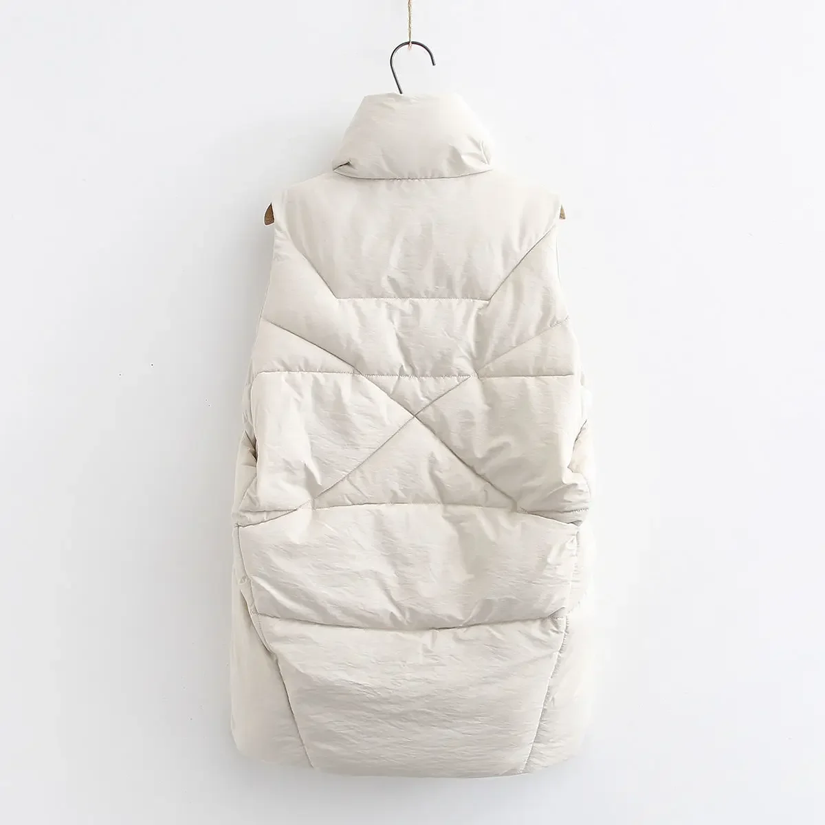 Женский зимний пуховой жилет размера плюс Повседневная универсальная куртка без