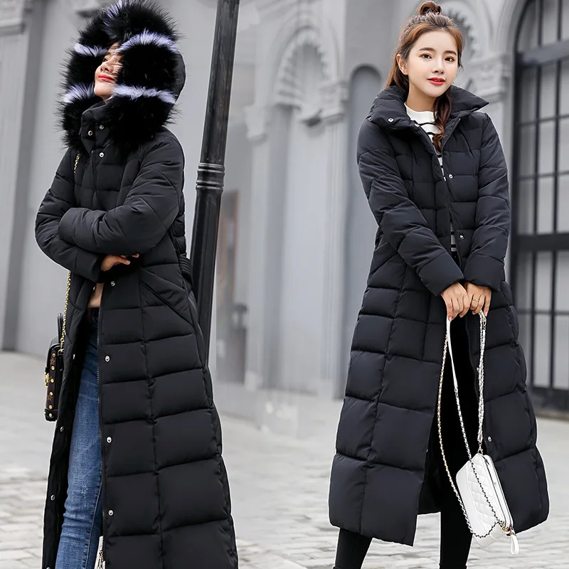 Women's Lightweight Water-Resistant Hooded Puffer Coat with big fur collar warm thick winter parkas 2022 Spring Autumn Winter