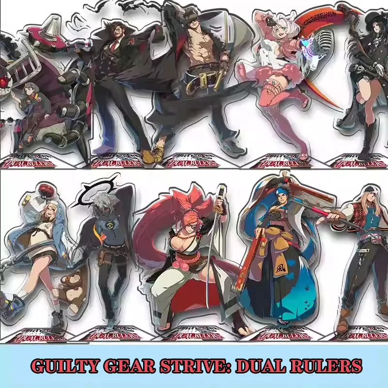 Фото Аниме GUILTY GEAR STRIVE: DUAL RULERS Ky Kiske, акриловая подставка, фигурка, дисплей Sol Badguy, очаровательная мультяшная настольная модель, тарелка №1