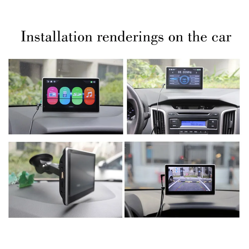 7 Inch Touch Screen Car Portable Wireless CarPlay Tablet Automobile Radio Multimedia Bluetooth Navigation HD1080 Stereo Linux |