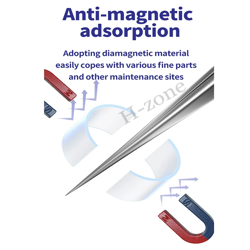Антимагнитный промышленный пинцет из углеродистой стали