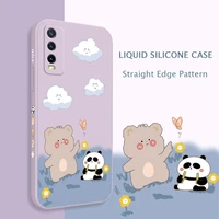 playful panda phone case for vivo y20 y20i y20s y12s y30 y33s y12 y15 y17 y19 y21 s1 pro y91 y93 y95 silicone cover