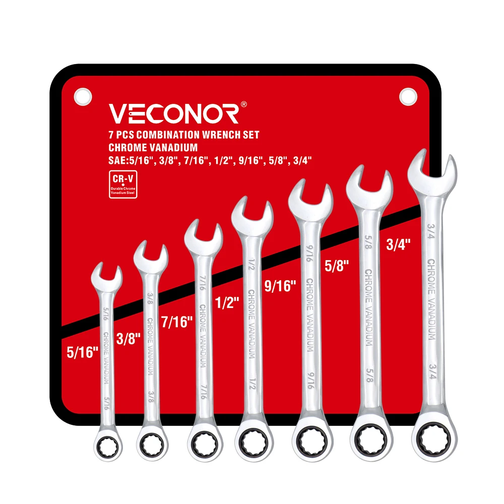 

Набор ключей с храповым механизмом, 7 дюймов, 72 зубца, мастер-набор из хром-ванадиевой стали с ключом для быстрой доступа, вращающийся чехол