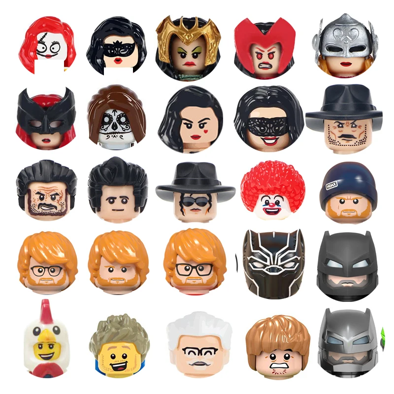 

WM789 WM2388 Black Panthe Stripper Building Bllady Knight Skeleton Cowboy Elvis Presley Michael Ed Sheeran Batma Hiker Scooby