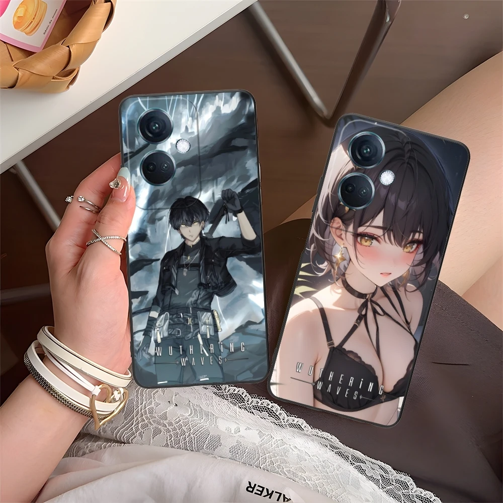 Wuthering волны Rover мобильный телефон фотоэлемент для OPPO Find X5 X3 X2 A93 Reno 8 7 Pro A74 A72 A53