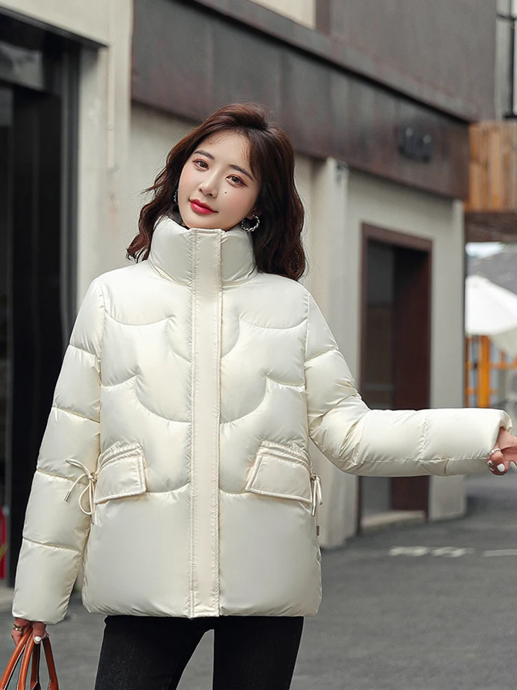 Women Winter Jacket Parkas 2023 New Fashion Youth Slim Stand Collar Casual Street Warm Autumn Winter Coat Female
