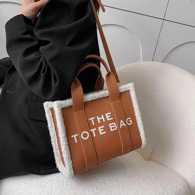 2022 Fashion Letter Tote Bag for Women Designer Luxury Handbags Casual Ladies Shouler Crossbody Purses Trendy Shopper Pu