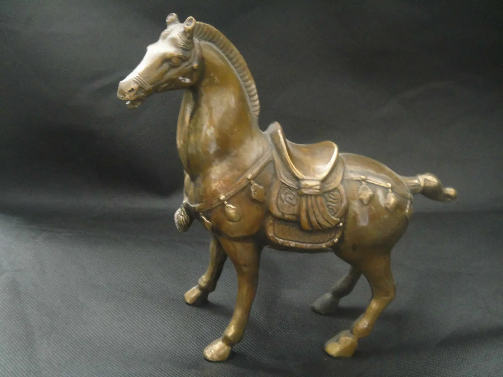 

Brass Collectable Vintage Old Brass Casting Good Luck Vivid Horse Art Statue Decoration Home Gift