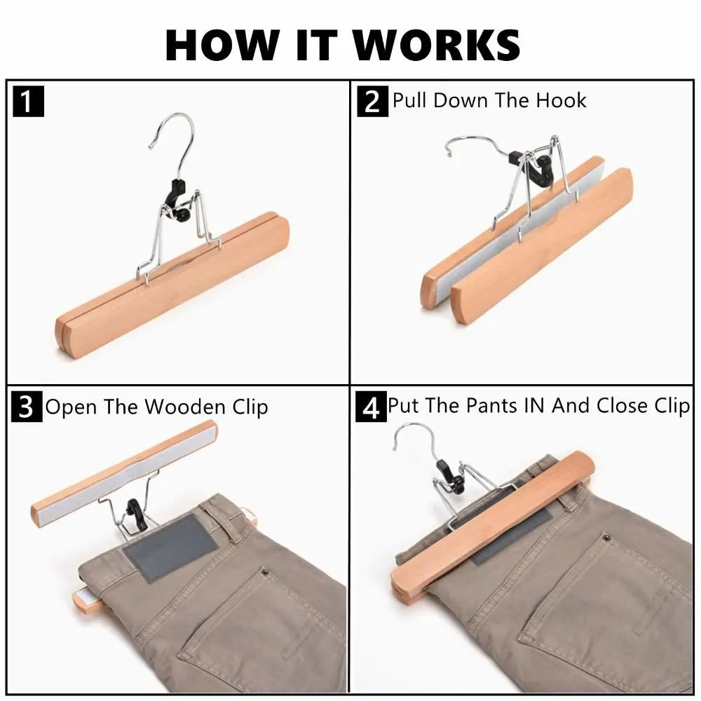 Цветная вешалка для брюк в стиле ретро нескользящая хранения лошадиных и юбки Hanfu