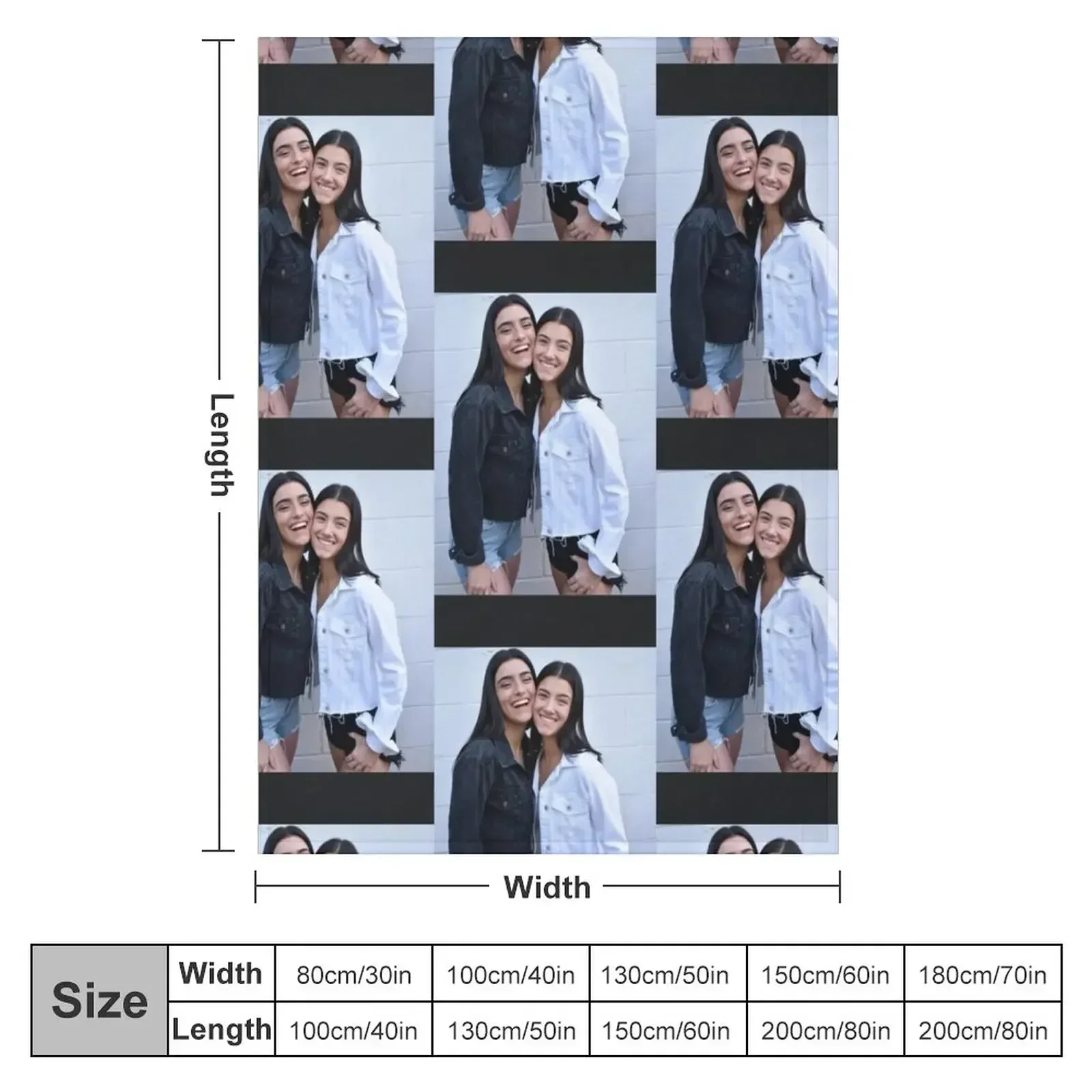 Plush одеяло Charli and dixie damelio для детей