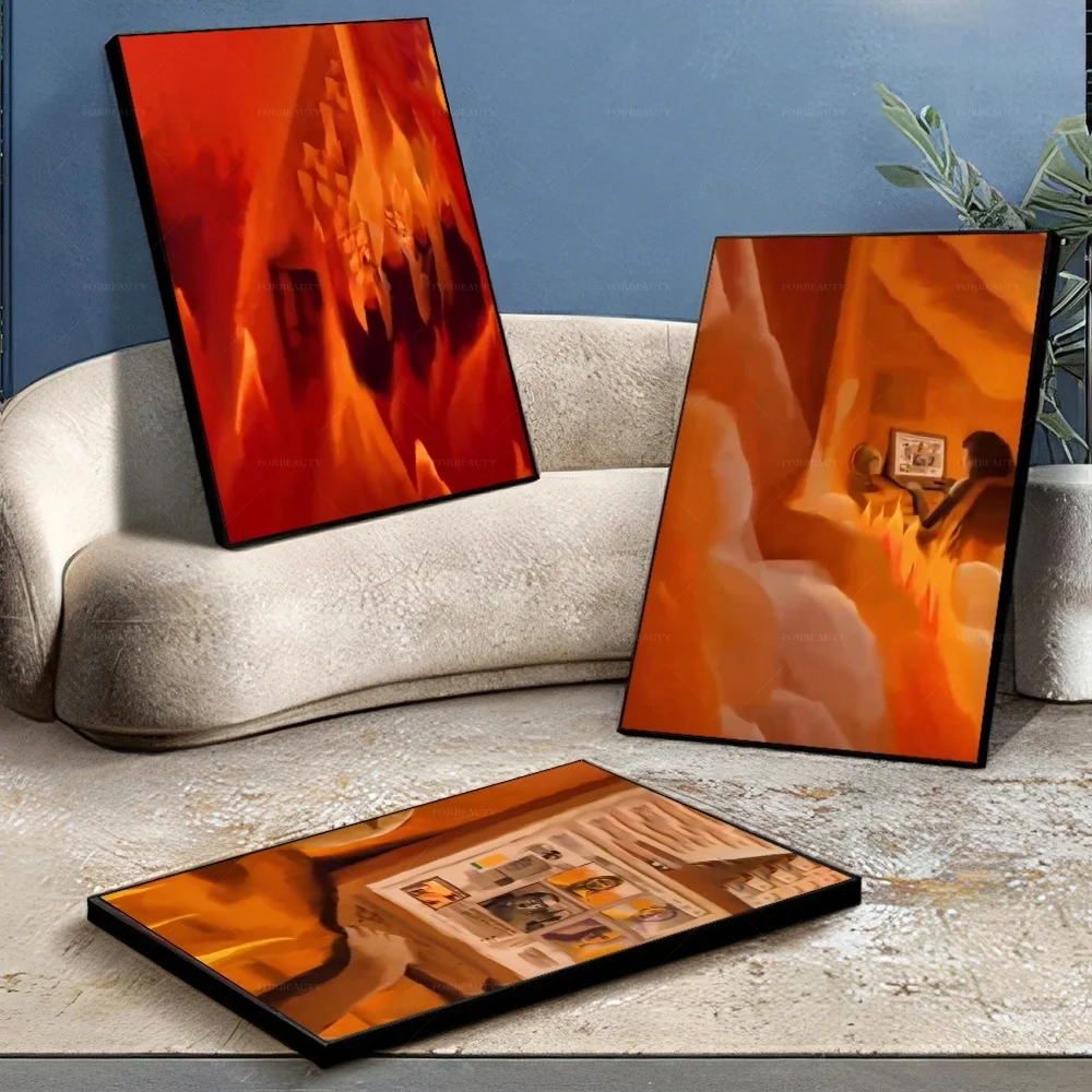 

Масляная картина Forbeauty «Дом на огне», распылительная Картина на холсте для спальни, домашний декор, абстрактная метапрель