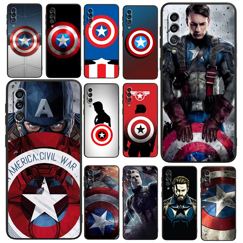 

Captain America Hero For Samsung Galaxy A90 A80 A70 S A60 A50S A30 S A40 S A2 A20E A20 S A10S A10 E Black Phone Case