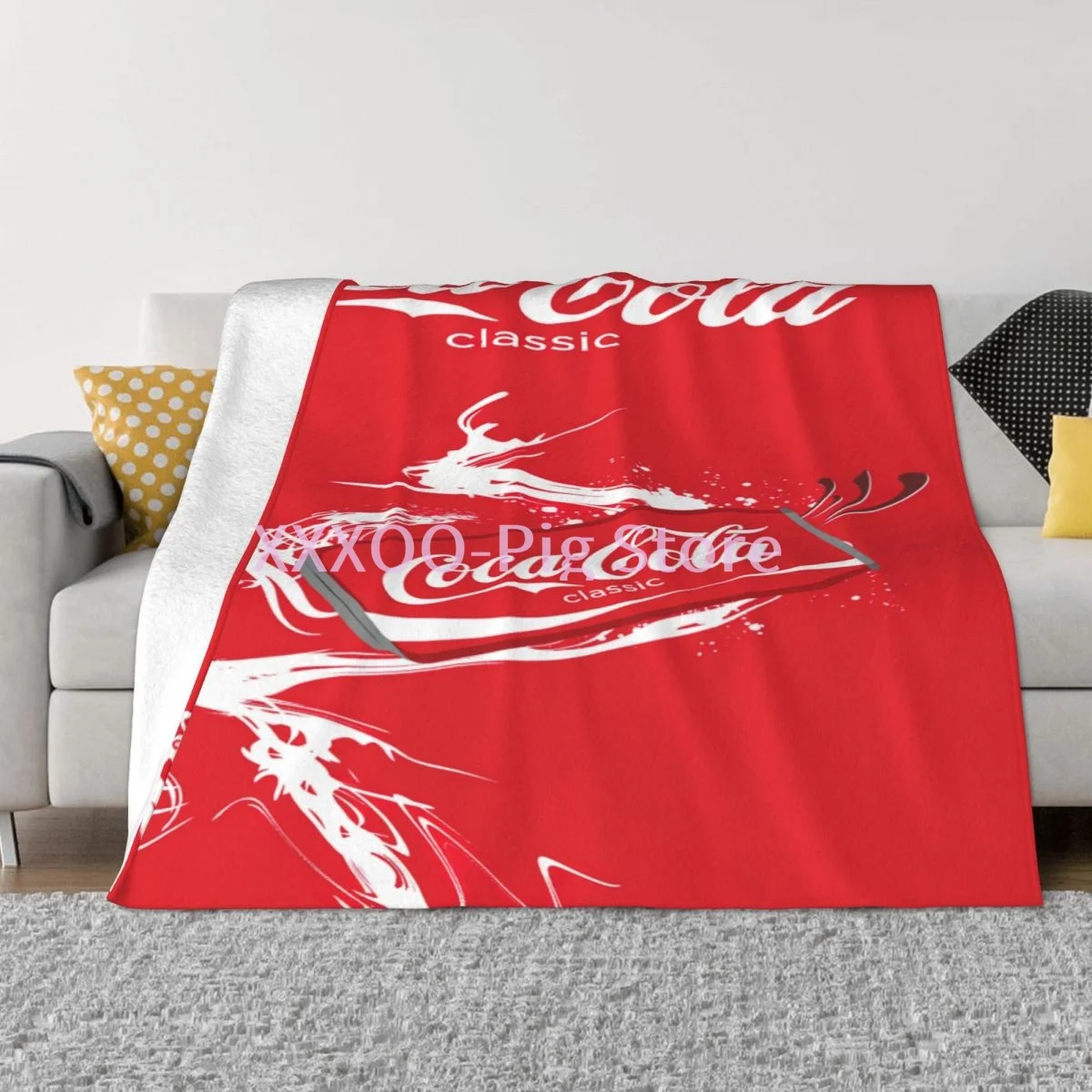 

Восхитительное одеяло Coca Art Cola, пушистое теплое одеяло для зимнего постельного белья, мягкое Флисовое одеяло с 3D принтом, одеяло-1