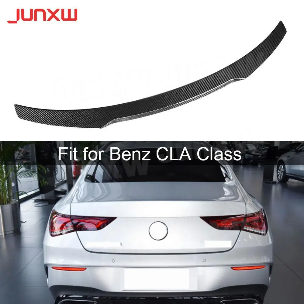 

Сухой карбоновый задний спойлер для багажника Mercedes Benz W118 CLA Class Sedan 2018 + Автомобильный спойлер крышка крыла