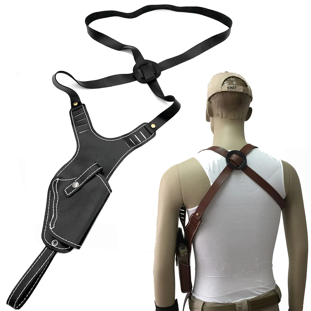 

Leather Hidden Holster Tactical Armpit Underarm Shoulder Pouch Bag Concealed Pistol Holster