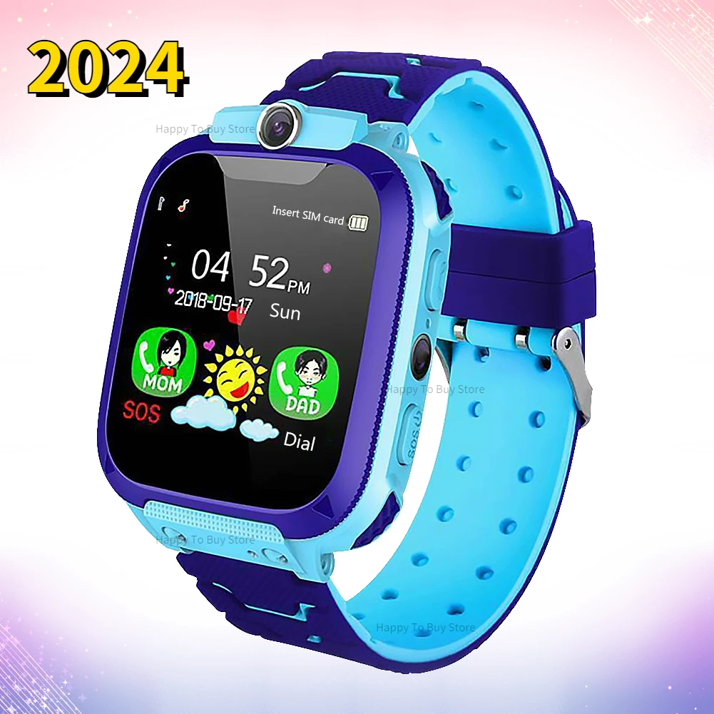 

2023 New Q12 Waterproof Children's Smart Watch Sim Card LBS Location Tracker Voice Chat Flashlight Children's Smart Phone Watch