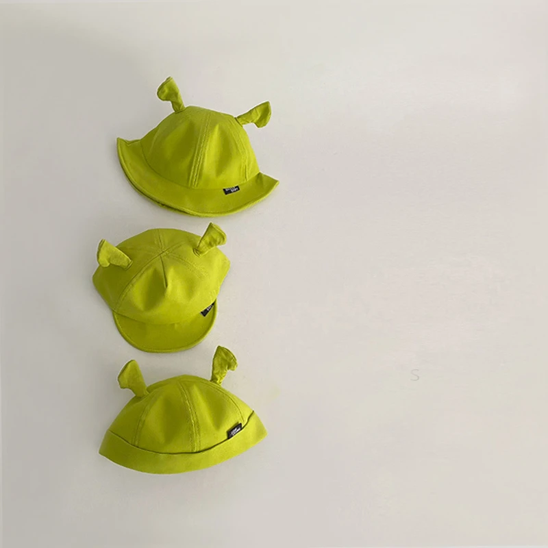 

New Summer Cute Children Boys and Girls Candy Color Cotton Fisherman Hat Peaked Cap Solid Color Baby Boy Sun Hat Children's Hat